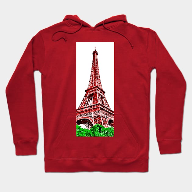 Cartoon Eiffel Tower Paris Hoodie by danieljanda